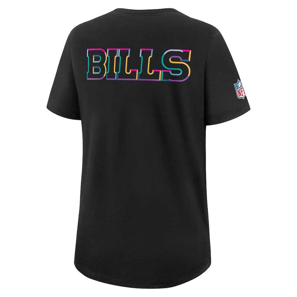 Buffalo Bills Women's 2025 NFL Crucial Catch Tri-Blend Dri-FIT T-Shirt - Black T-shirts
