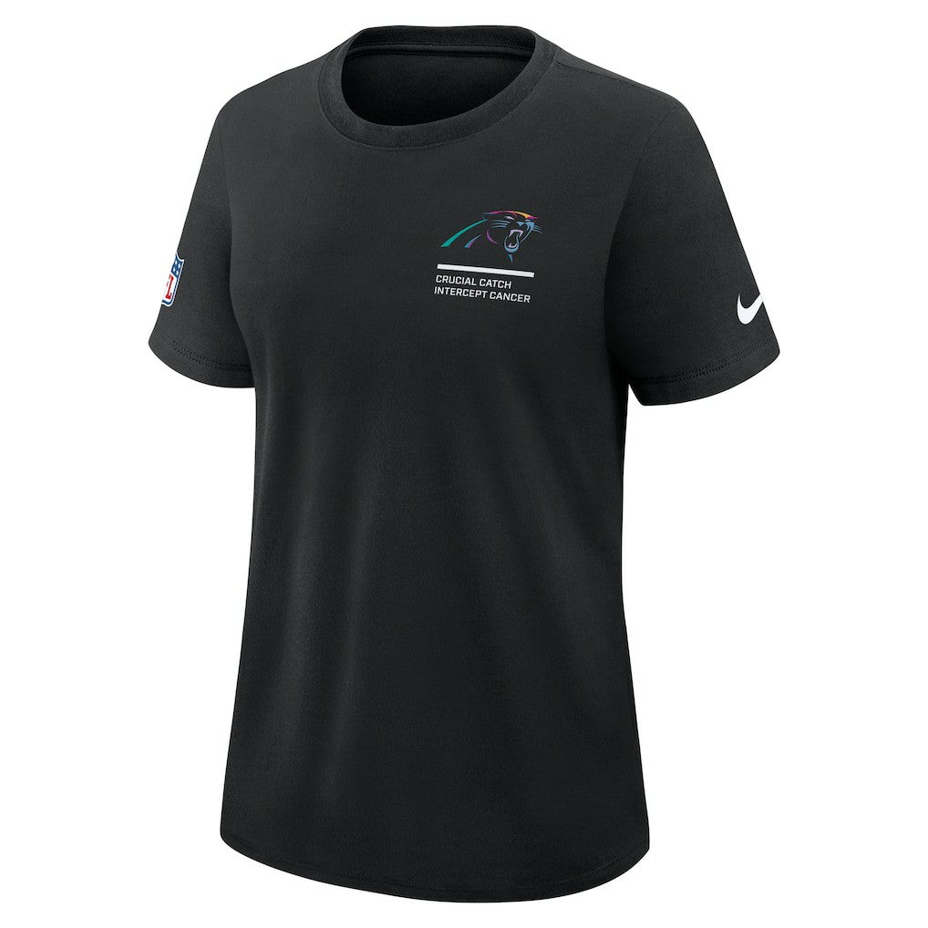 Carolina Panthers Women's 2025 NFL Crucial Catch Tri-Blend Dri-FIT T-Shirt - Black T-shirts