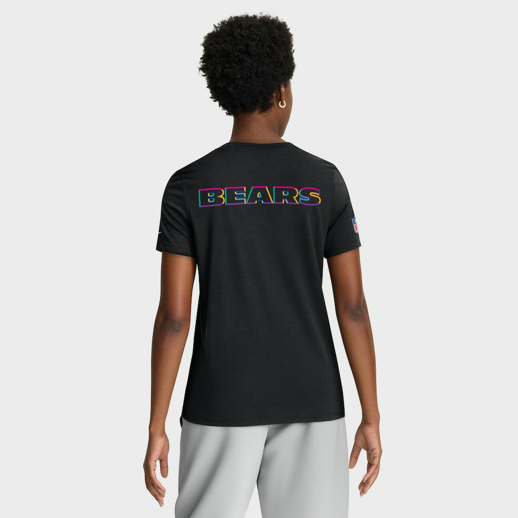 Chicago Bears Women's 2025 NFL Crucial Catch Tri-Blend Dri-FIT T-Shirt - Black T-shirts