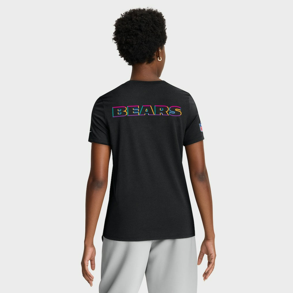 Chicago Bears Women's 2025 NFL Crucial Catch Tri-Blend Dri-FIT T-Shirt - Black T-shirts