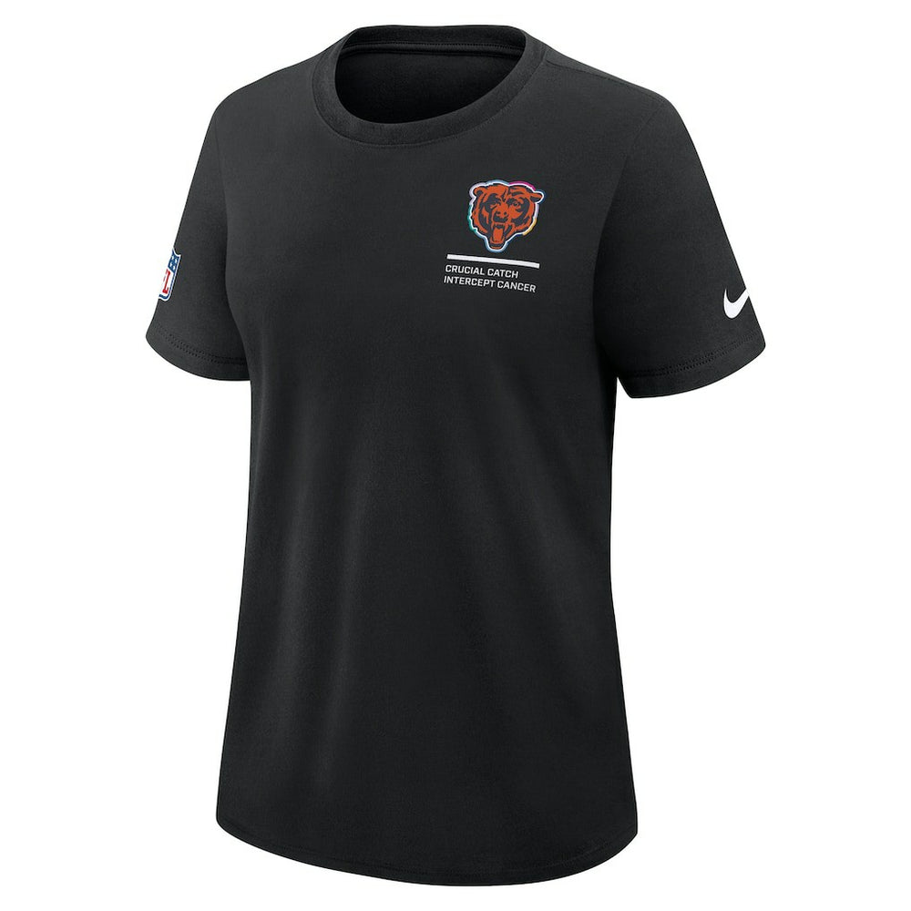 Chicago Bears Women's 2025 NFL Crucial Catch Tri-Blend Dri-FIT T-Shirt - Black T-shirts
