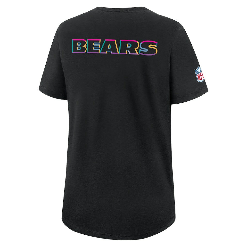 Chicago Bears Women's 2025 NFL Crucial Catch Tri-Blend Dri-FIT T-Shirt - Black T-shirts