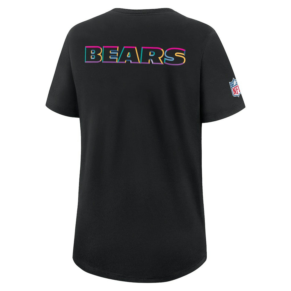 Chicago Bears Women's 2025 NFL Crucial Catch Tri-Blend Dri-FIT T-Shirt - Black T-shirts