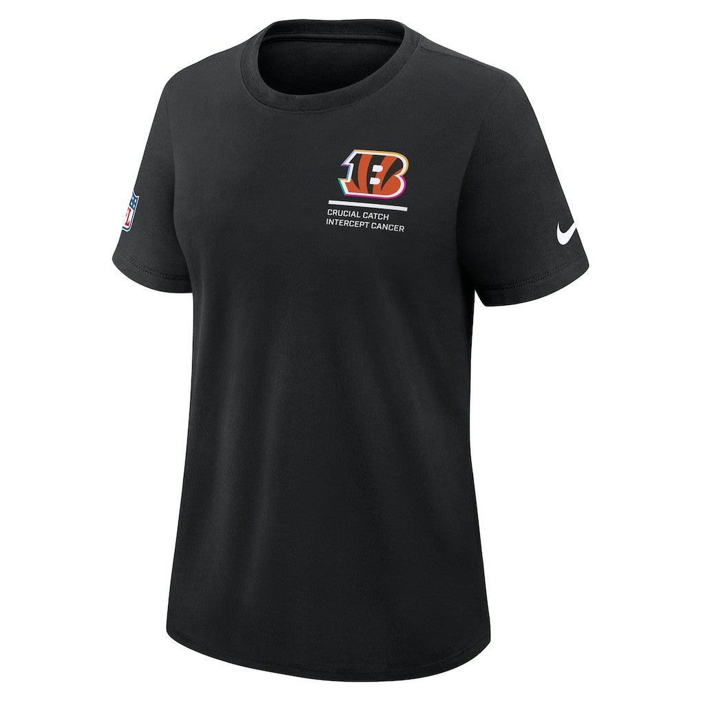 Cincinnati Bengals Women's 2025 NFL Crucial Catch Tri-Blend Dri-FIT T-Shirt - Black T-shirts
