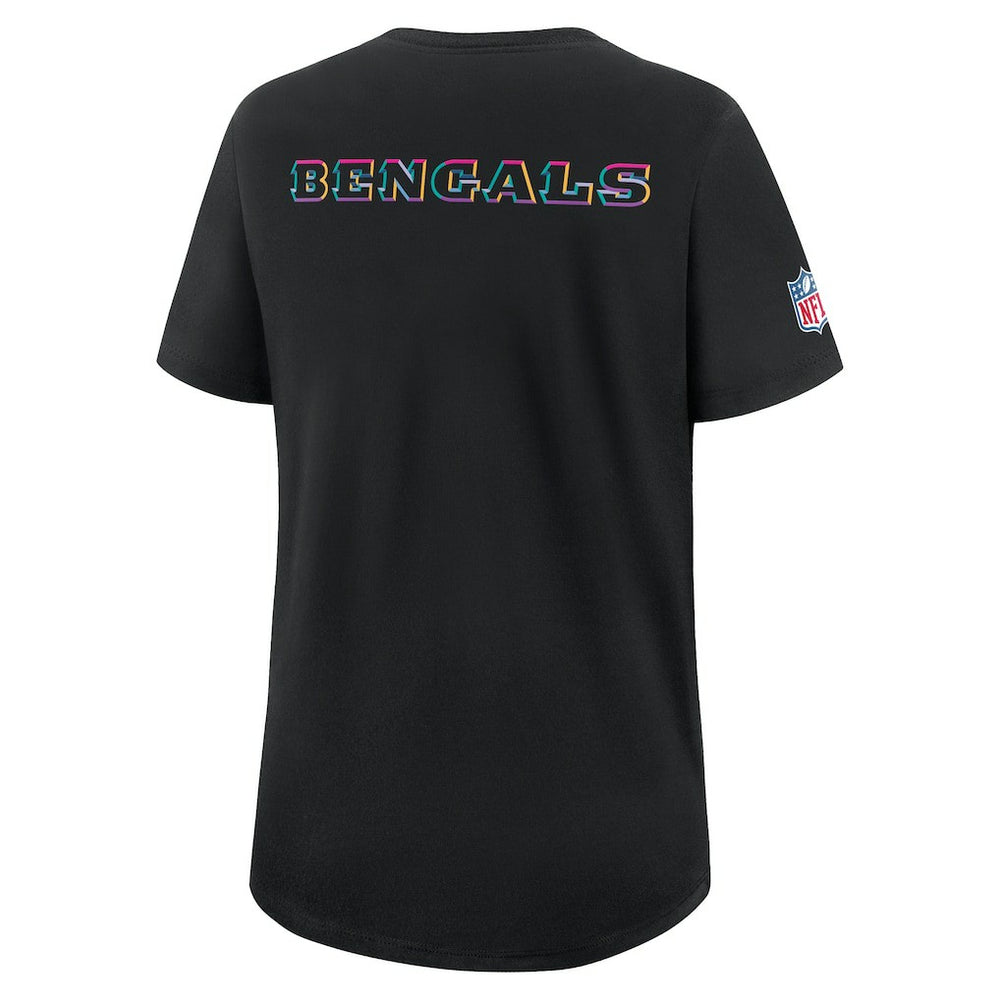 Cincinnati Bengals Women's 2025 NFL Crucial Catch Tri-Blend Dri-FIT T-Shirt - Black T-shirts