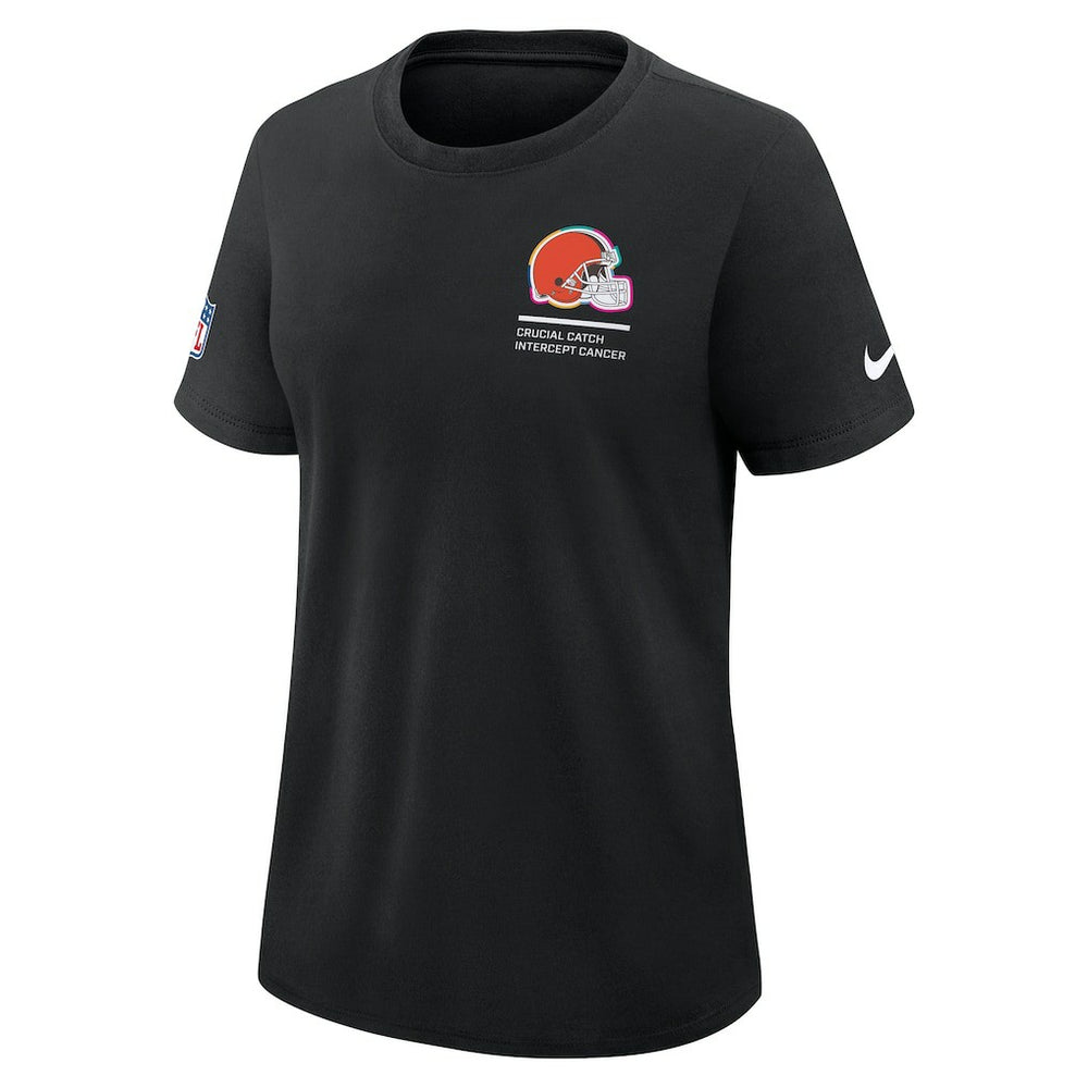 Cleveland Browns Women's 2025 NFL Crucial Catch Tri-Blend Dri-FIT T-Shirt - Black T-shirts