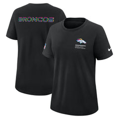 Denver Broncos Women's 2025 NFL Crucial Catch Tri-Blend Dri-FIT T-Shirt - Black T-shirts