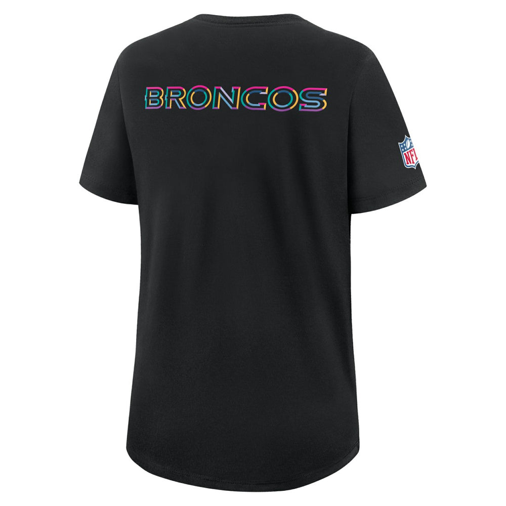 Denver Broncos Women's 2025 NFL Crucial Catch Tri-Blend Dri-FIT T-Shirt - Black T-shirts