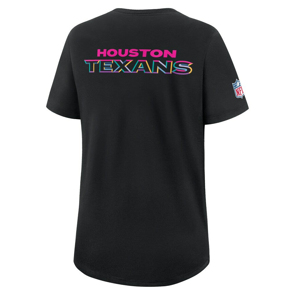 Houston Texans Women's 2025 NFL Crucial Catch Tri-Blend Dri-FIT T-Shirt - Black T-shirts