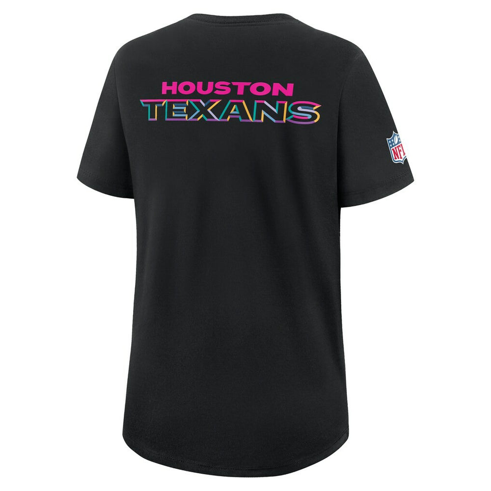 Houston Texans Women's 2025 NFL Crucial Catch Tri-Blend Dri-FIT T-Shirt - Black T-shirts