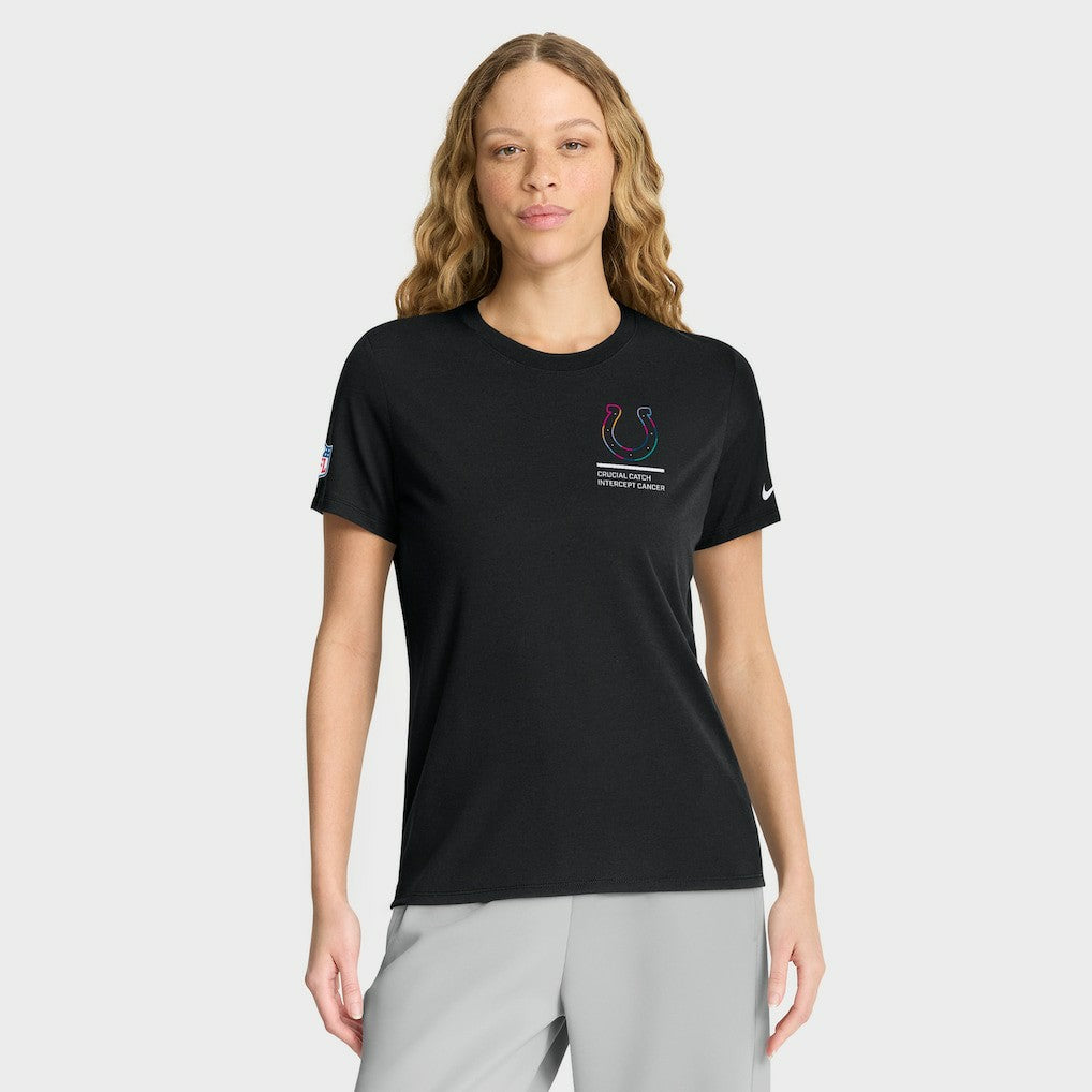 Indianapolis Colts Women's 2025 NFL Crucial Catch Tri-Blend Dri-FIT T-Shirt - Black T-shirts