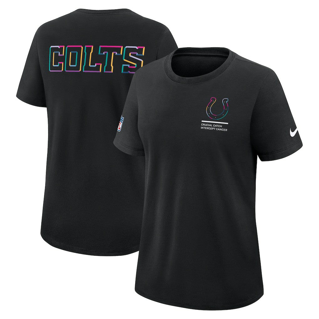 Indianapolis Colts Women's 2025 NFL Crucial Catch Tri-Blend Dri-FIT T-Shirt - Black T-shirts