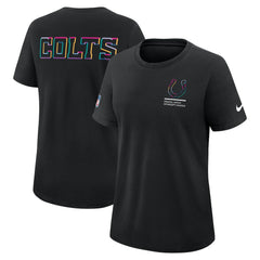 Indianapolis Colts Women's 2025 NFL Crucial Catch Tri-Blend Dri-FIT T-Shirt - Black T-shirts