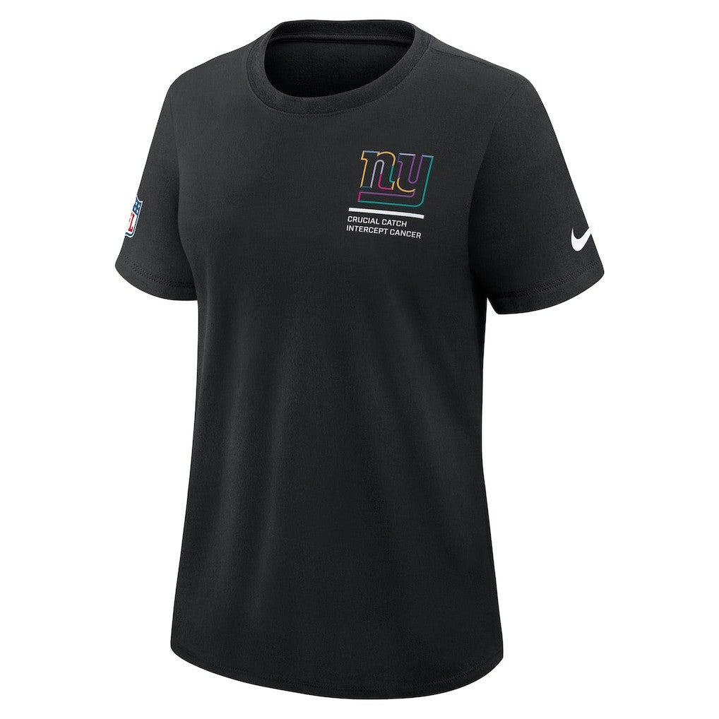 New York Giants Women's 2025 NFL Crucial Catch Tri-Blend Dri-FIT T-Shirt - Black T-shirts
