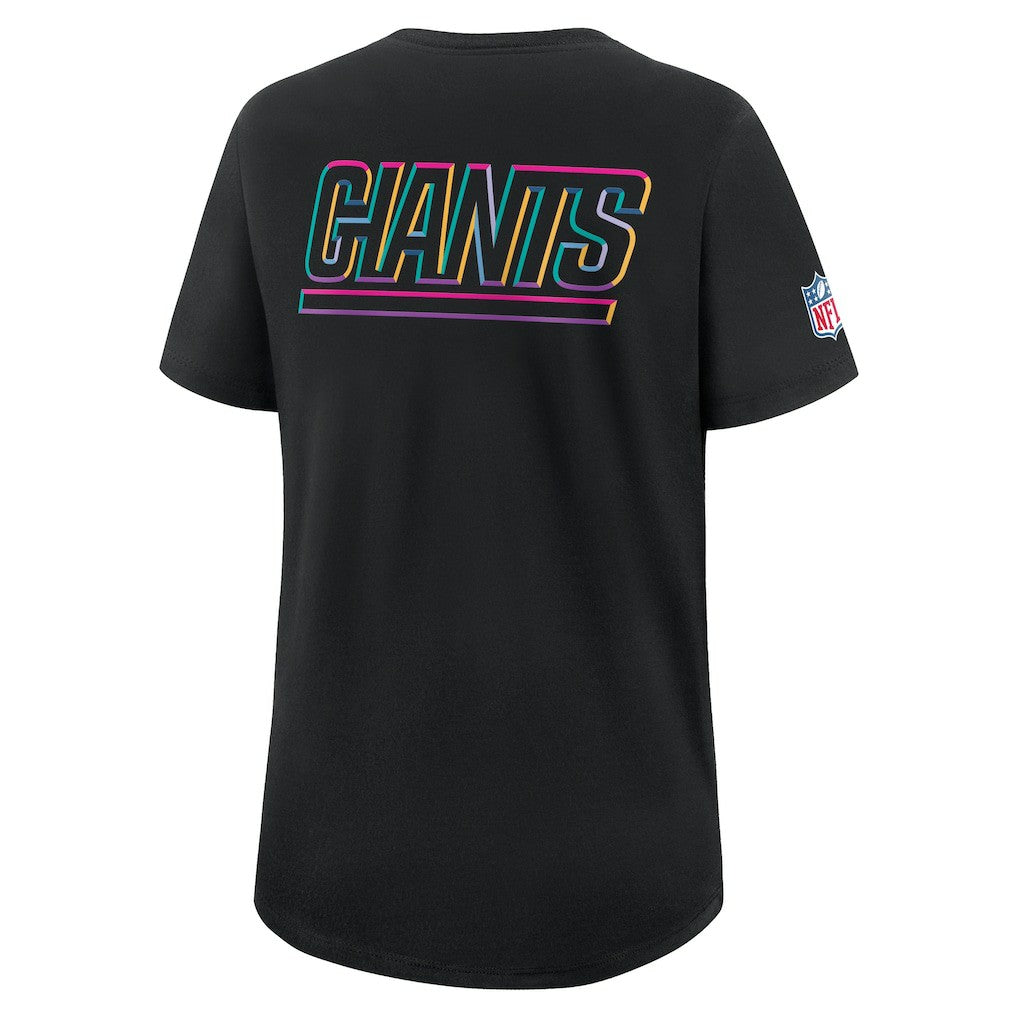 New York Giants Women's 2025 NFL Crucial Catch Tri-Blend Dri-FIT T-Shirt - Black T-shirts