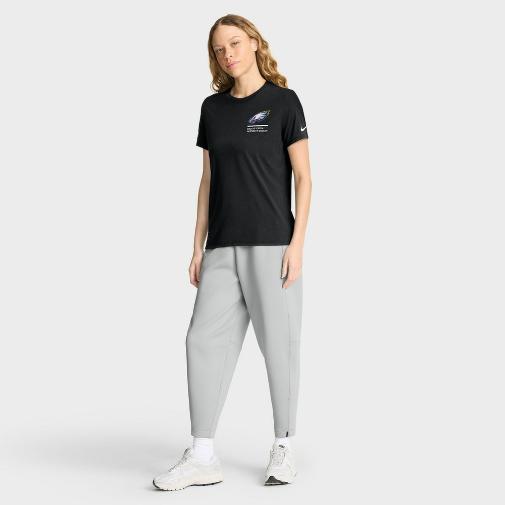 Philadelphia Eagles Women's 2025 NFL Crucial Catch Tri-Blend Dri-FIT T-Shirt - Black T-shirts