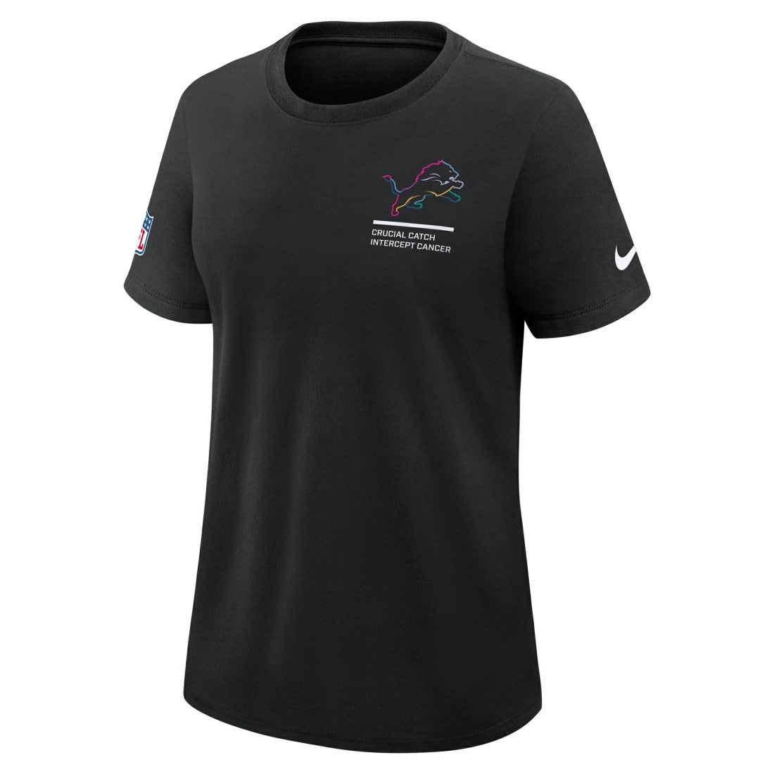 Detroit Lions Women's 2025 NFL Crucial Catch Tri-Blend Dri-FIT T-Shirt - Black T-shirts