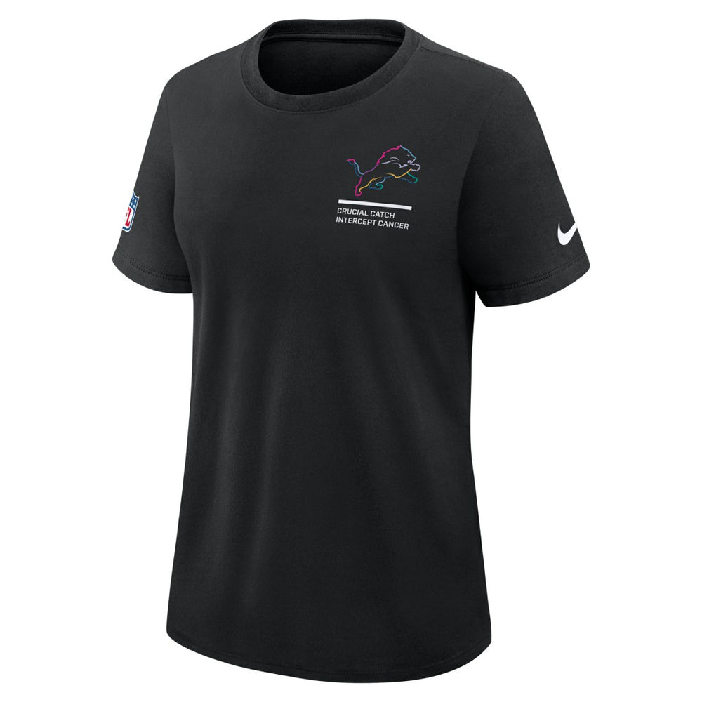 Detroit Lions Women's 2025 NFL Crucial Catch Tri-Blend Dri-FIT T-Shirt - Black T-shirts