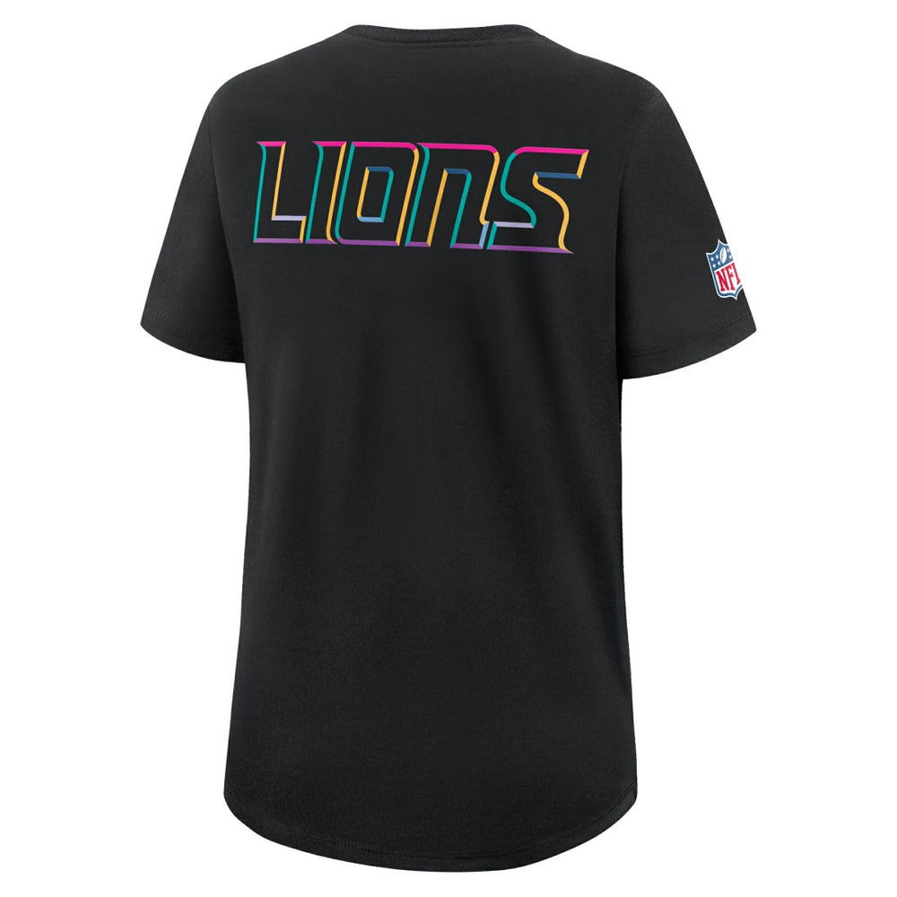 Detroit Lions Women's 2025 NFL Crucial Catch Tri-Blend Dri-FIT T-Shirt - Black T-shirts
