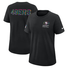 San Francisco 49ers Women's 2025 NFL Crucial Catch Tri-Blend Dri-FIT T-Shirt - Black T-shirts