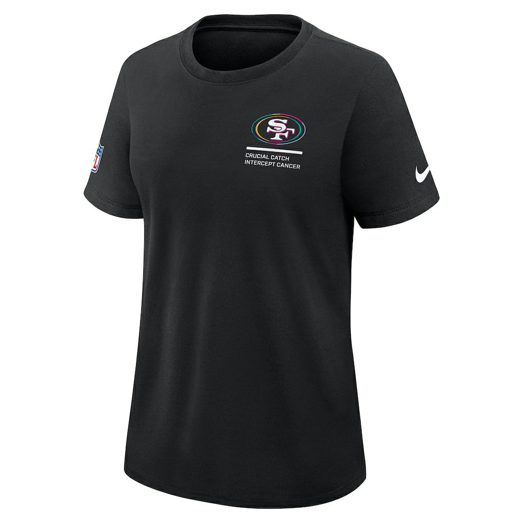 San Francisco 49ers Women's 2025 NFL Crucial Catch Tri-Blend Dri-FIT T-Shirt - Black T-shirts