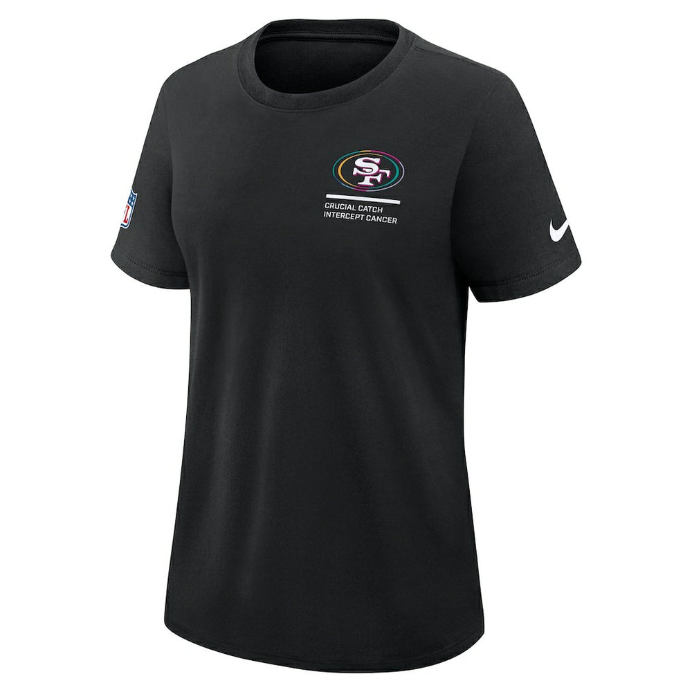 San Francisco 49ers Women's 2025 NFL Crucial Catch Tri-Blend Dri-FIT T-Shirt - Black T-shirts