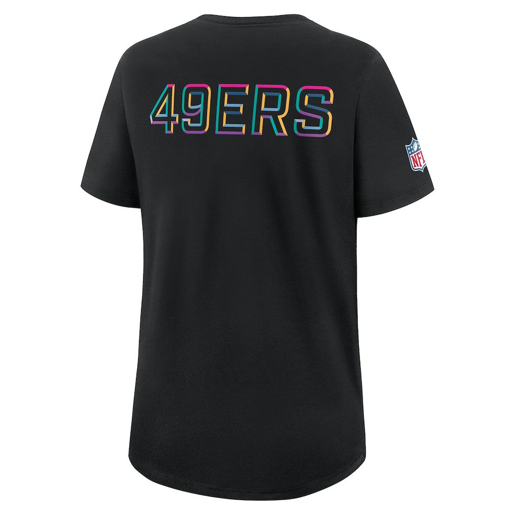 San Francisco 49ers Women's 2025 NFL Crucial Catch Tri-Blend Dri-FIT T-Shirt - Black T-shirts