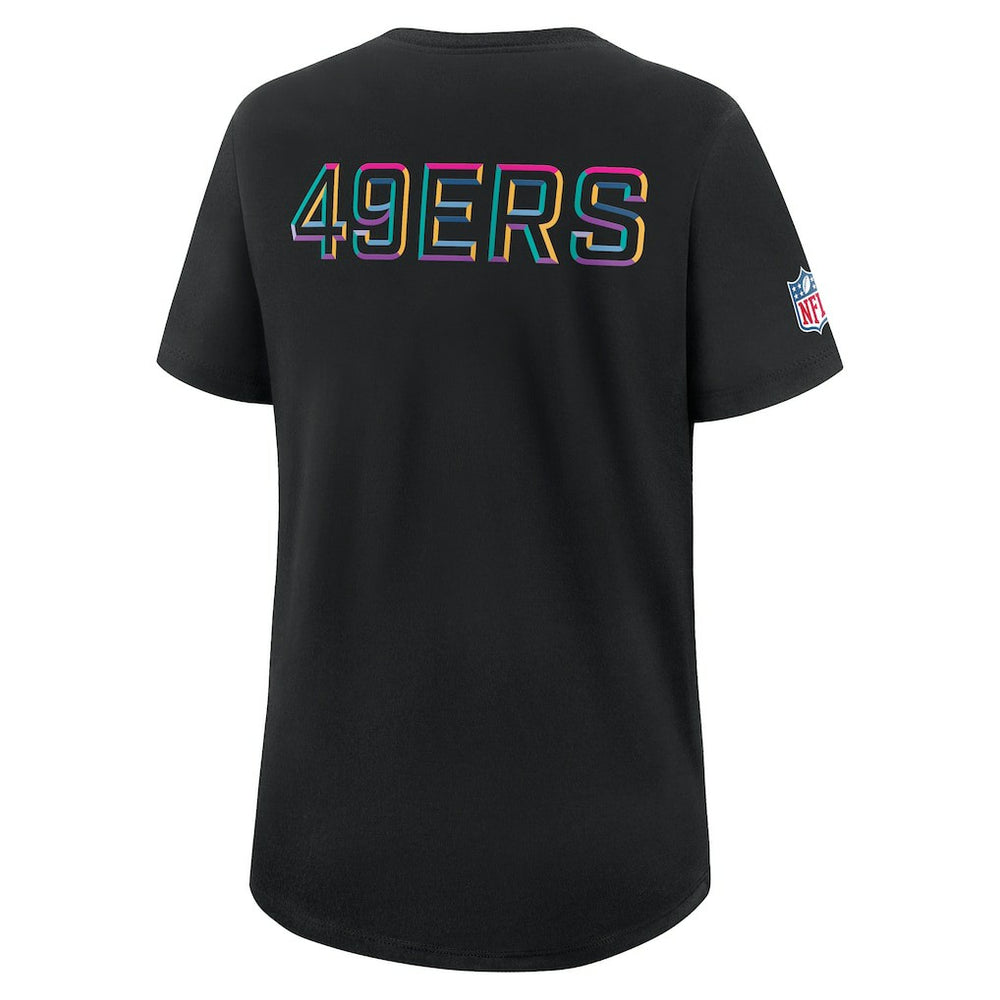 San Francisco 49ers Women's 2025 NFL Crucial Catch Tri-Blend Dri-FIT T-Shirt - Black T-shirts