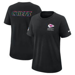 Kansas City Chiefs Women's 2025 NFL Crucial Catch Tri-Blend Dri-FIT T-Shirt - Black T-shirts