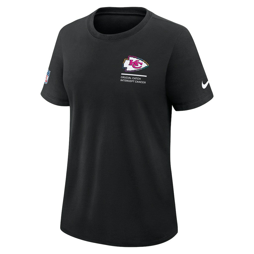 Kansas City Chiefs Women's 2025 NFL Crucial Catch Tri-Blend Dri-FIT T-Shirt - Black T-shirts