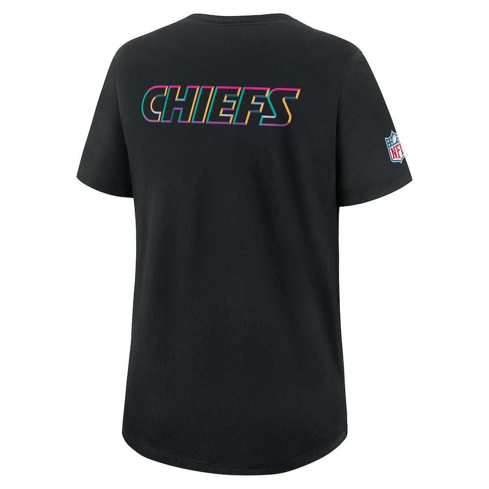Kansas City Chiefs Women's 2025 NFL Crucial Catch Tri-Blend Dri-FIT T-Shirt - Black T-shirts
