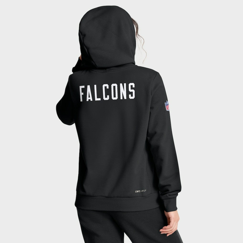 Atlanta Falcons Women's Throwback Sideline Standard Issue Dri-FIT Hoodie - Black Hoodies