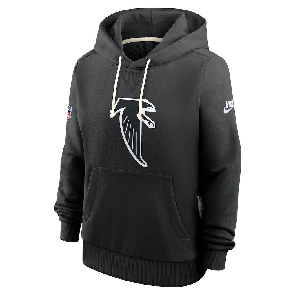 Atlanta Falcons Women's Throwback Sideline Standard Issue Dri-FIT Hoodie - Black Hoodies