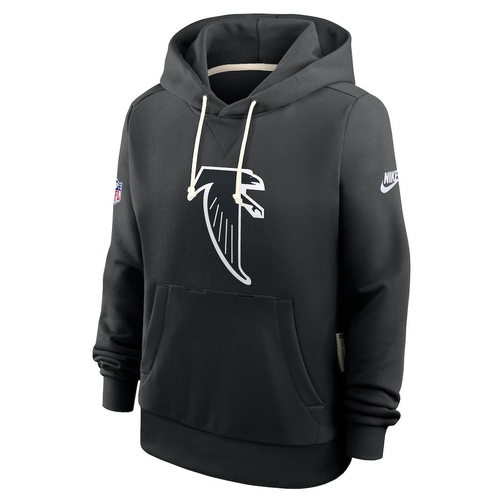 Atlanta Falcons Women's Throwback Sideline Standard Issue Dri-FIT Hoodie - Black Hoodies