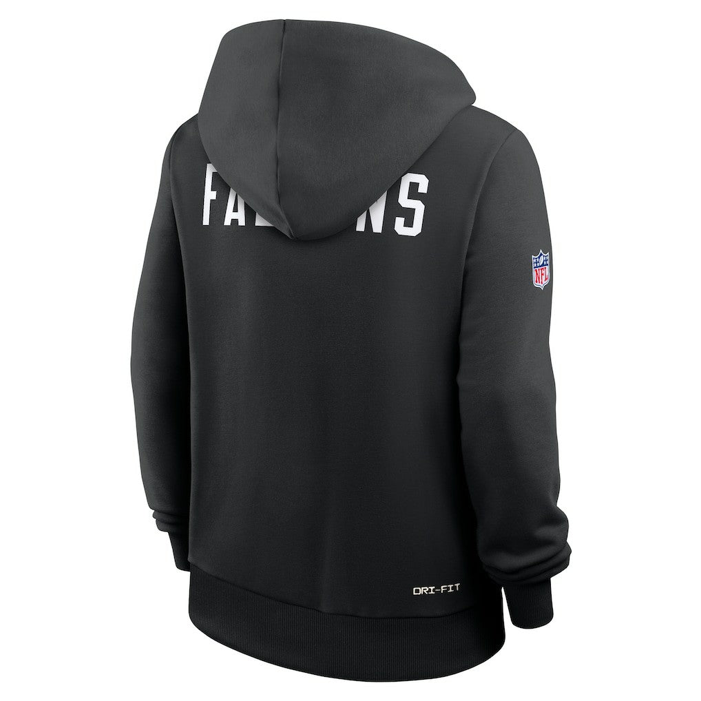Atlanta Falcons Women's Throwback Sideline Standard Issue Dri-FIT Hoodie - Black Hoodies