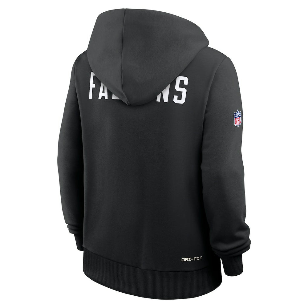 Atlanta Falcons Women's Throwback Sideline Standard Issue Dri-FIT Hoodie - Black Hoodies