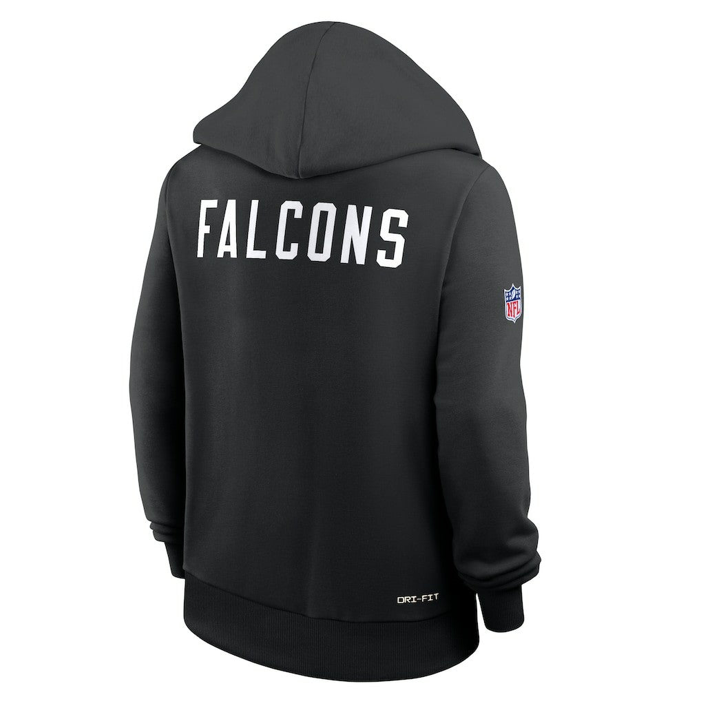 Atlanta Falcons Women's Throwback Sideline Standard Issue Dri-FIT Hoodie - Black Hoodies