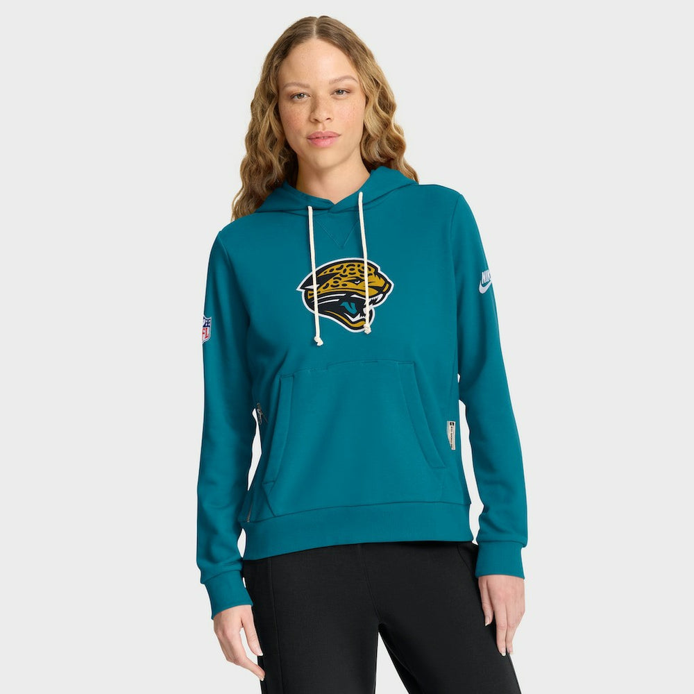 Jacksonville Jaguars Women's Throwback Sideline Standard Issue Dri-FIT Hoodie - Teal Hoodies