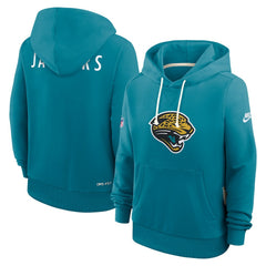 Jacksonville Jaguars Women's Throwback Sideline Standard Issue Dri-FIT Hoodie - Teal Hoodies