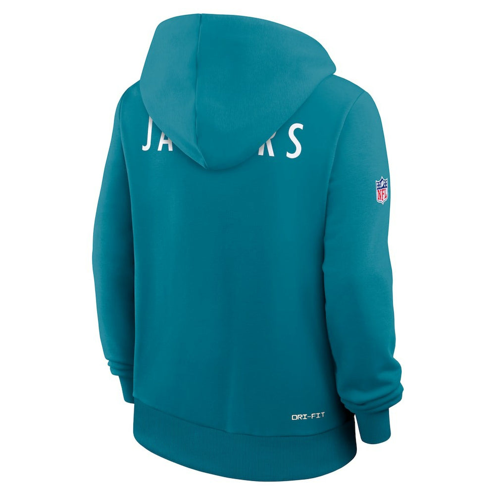 Jacksonville Jaguars Women's Throwback Sideline Standard Issue Dri-FIT Hoodie - Teal Hoodies