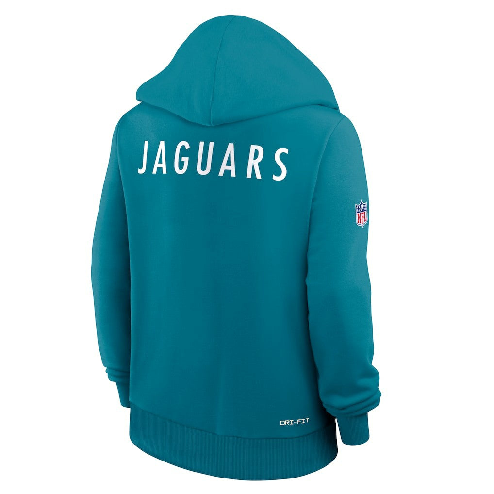 Jacksonville Jaguars Women's Throwback Sideline Standard Issue Dri-FIT Hoodie - Teal Hoodies