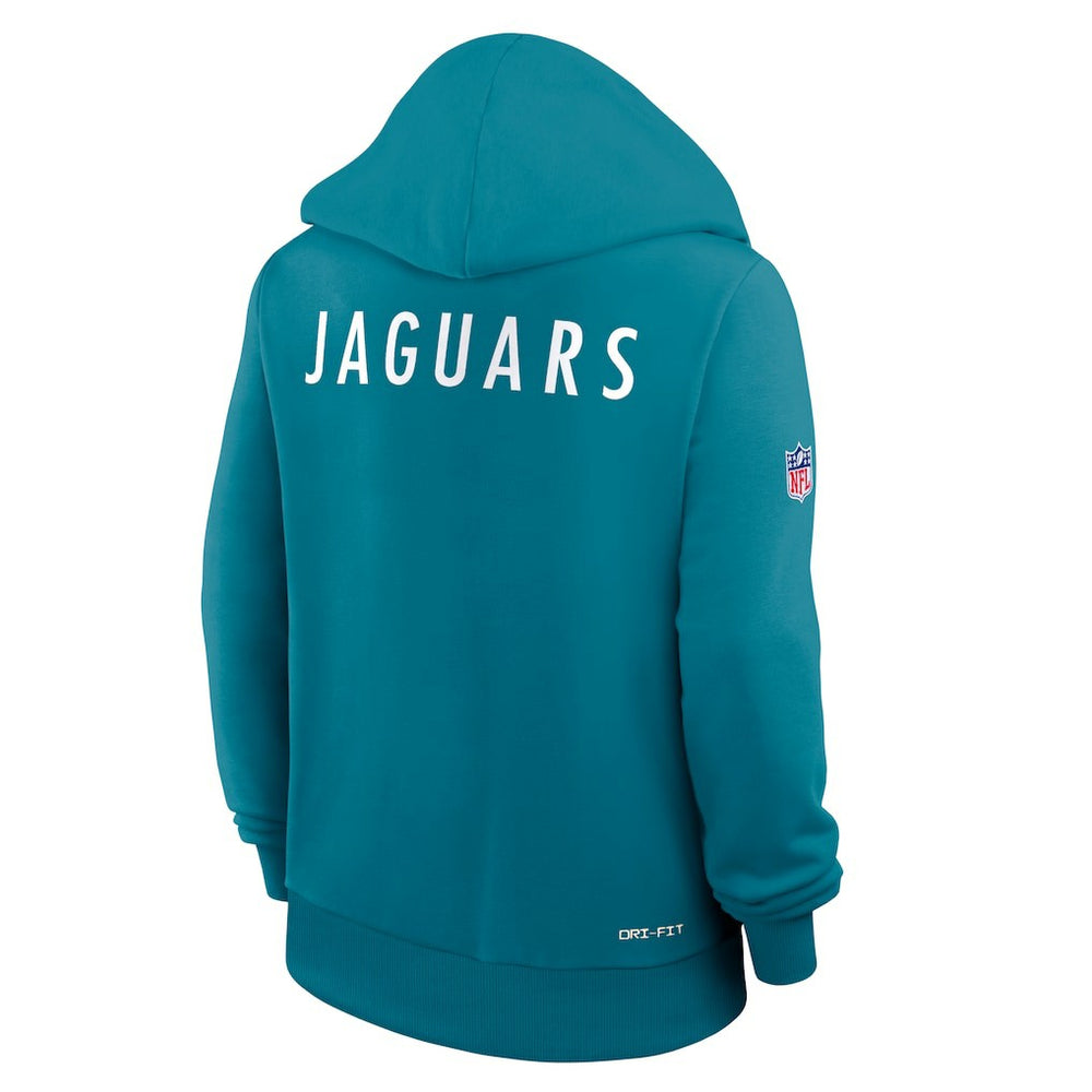 Jacksonville Jaguars Women's Throwback Sideline Standard Issue Dri-FIT Hoodie - Teal Hoodies