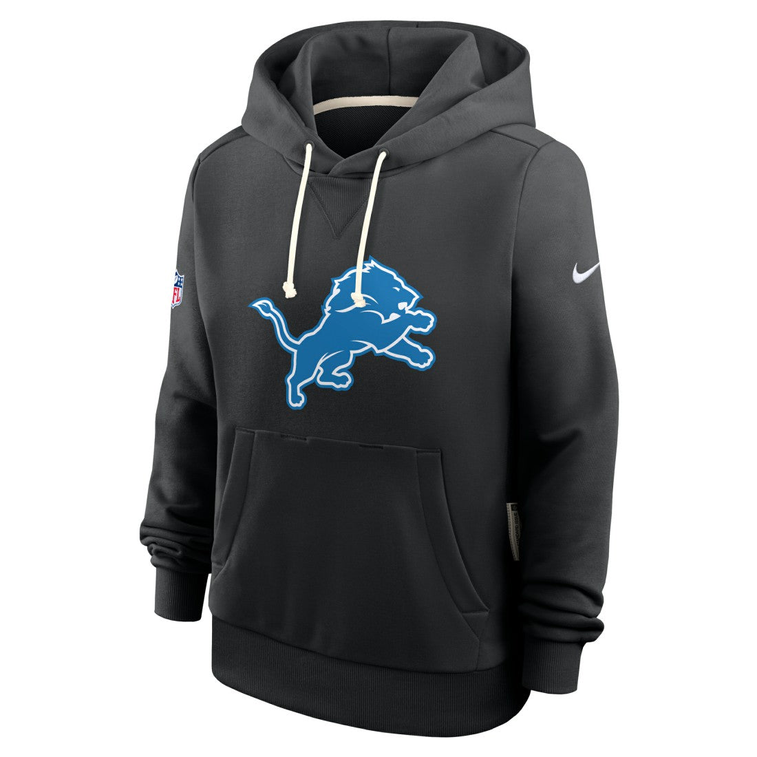Detroit Lions Women's Throwback Sideline Standard Issue Dri-FIT Hoodie - Black Hoodies