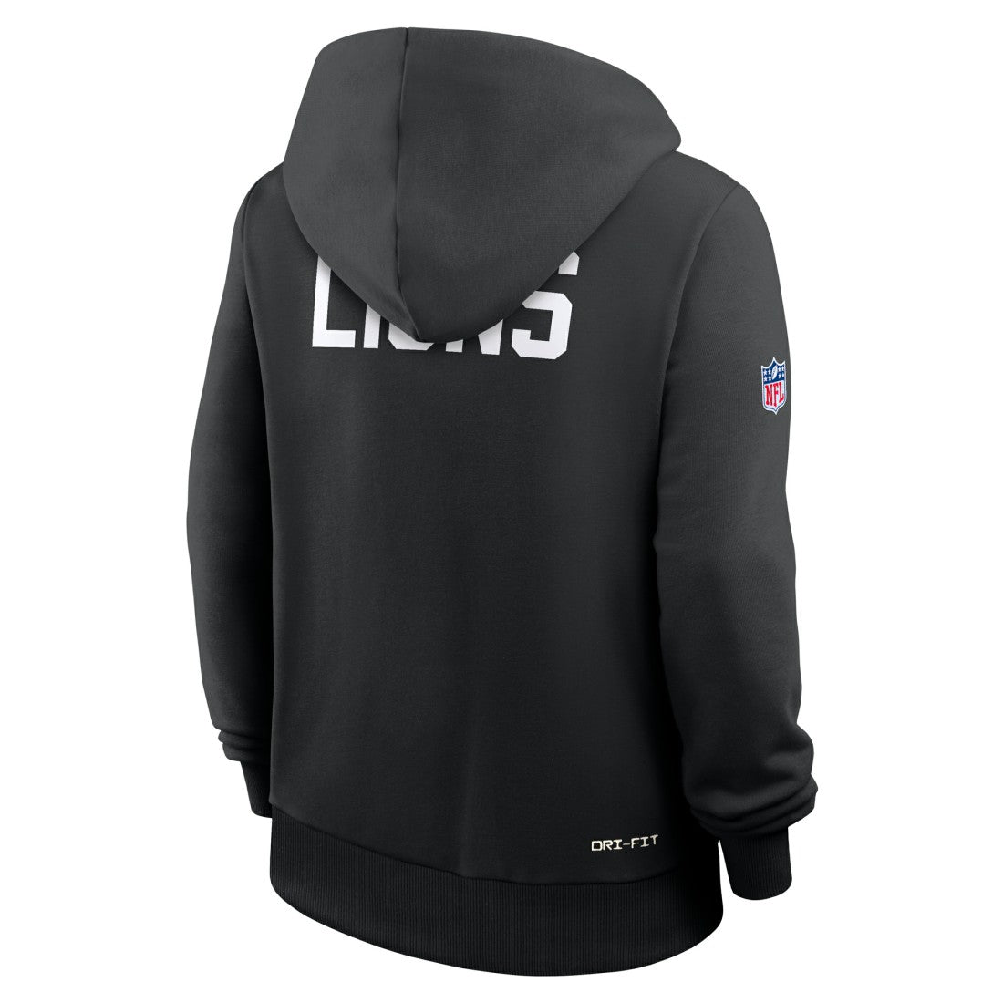 Detroit Lions Women's Throwback Sideline Standard Issue Dri-FIT Hoodie - Black Hoodies