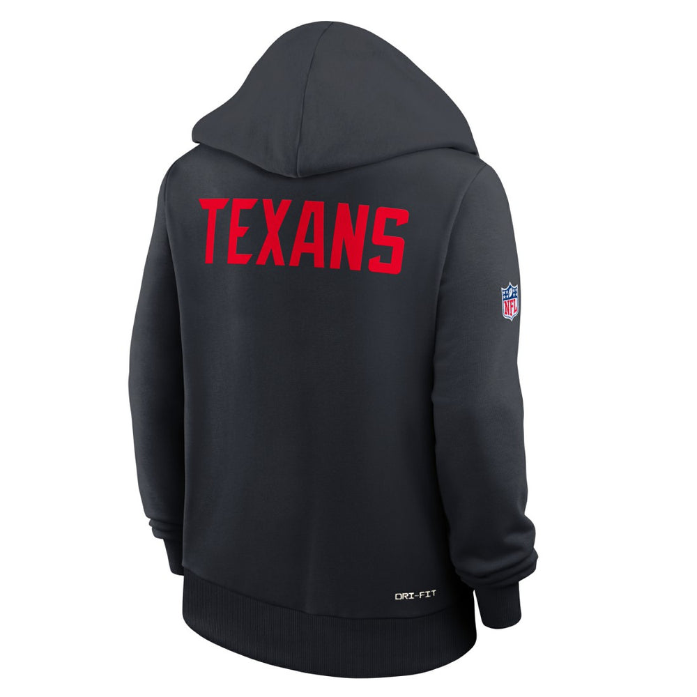 Houston Texans Women's Throwback Sideline Standard Issue Dri-FIT Hoodie - Navy Hoodies