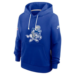 Dallas Cowboys Women's Throwback Sideline Standard Issue Dri-FIT Hoodie - Royal Hoodies