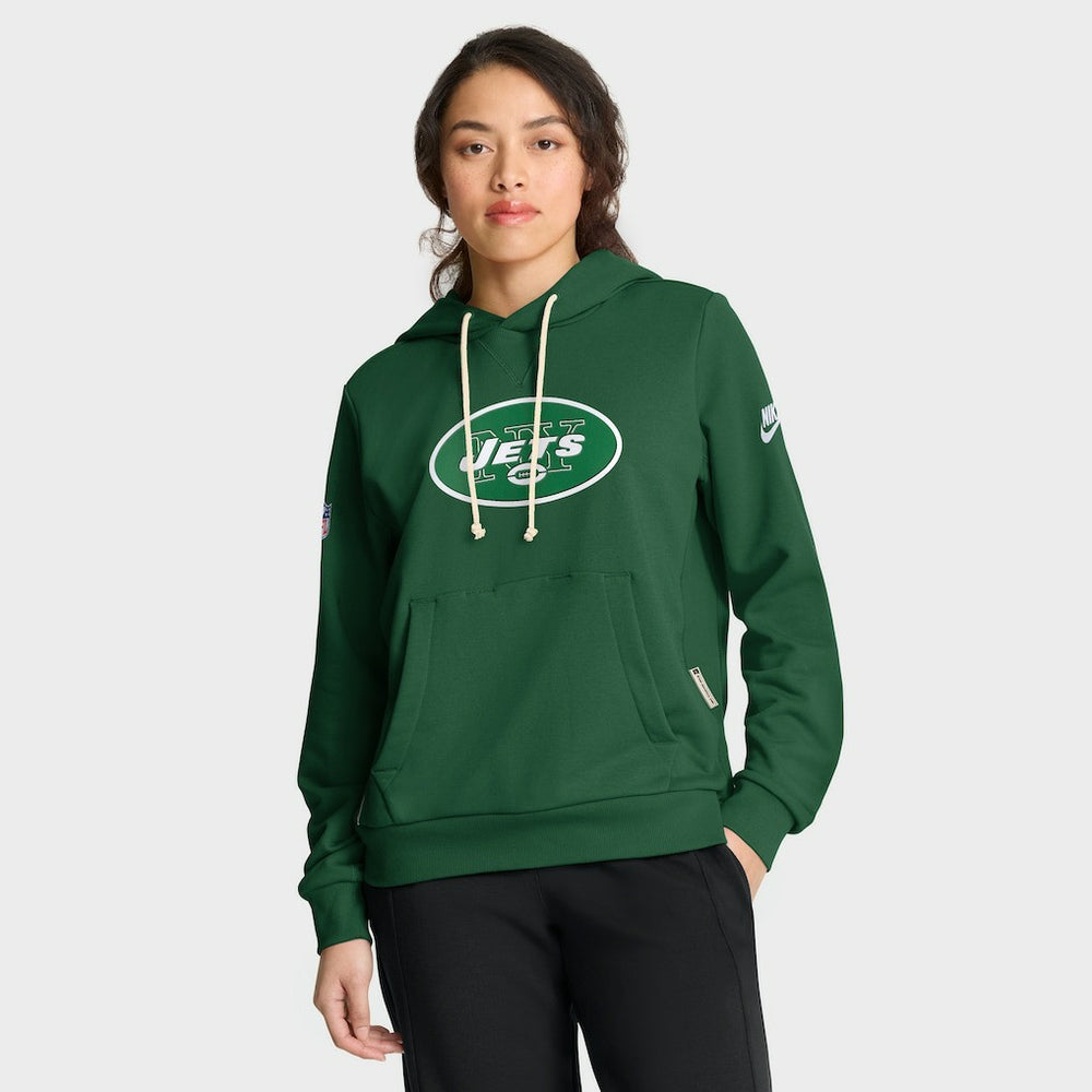 New York Jets Women's Throwback Sideline Standard Issue Dri-FIT Hoodie - Kelly Green Hoodies