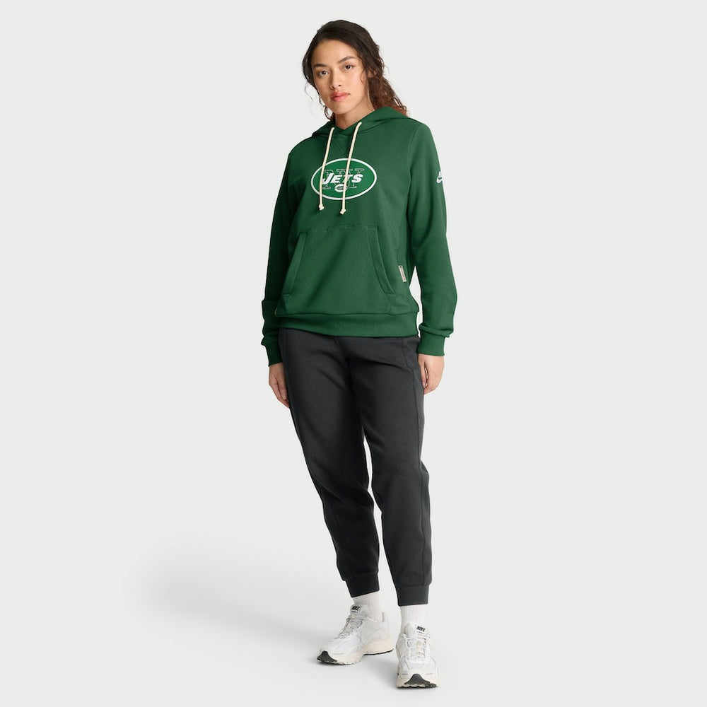 New York Jets Women's Throwback Sideline Standard Issue Dri-FIT Hoodie - Kelly Green Hoodies
