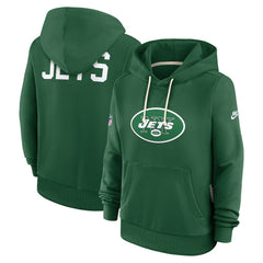 New York Jets Women's Throwback Sideline Standard Issue Dri-FIT Hoodie - Kelly Green Hoodies
