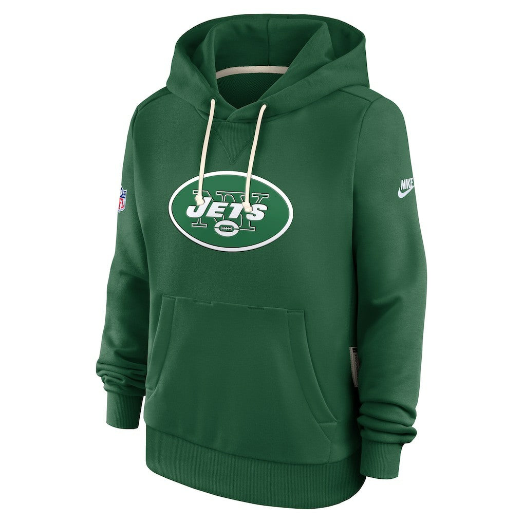 New York Jets Women's Throwback Sideline Standard Issue Dri-FIT Hoodie - Kelly Green Hoodies